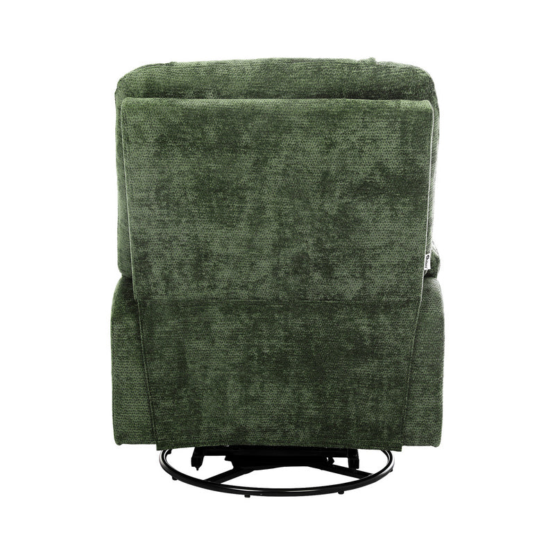 Oikiture Recliner Chair 360 Swivel Heated Electric Massage Chair Green