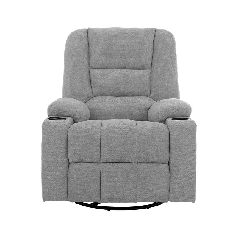 Oikiture Electric Recliner Massage Chair 360 Swivel Grey