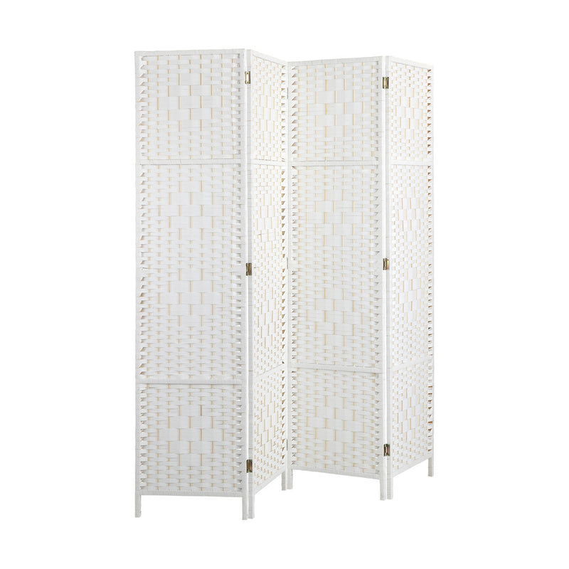 Oikiture 4 Panel Room Divider Privacy Screen White