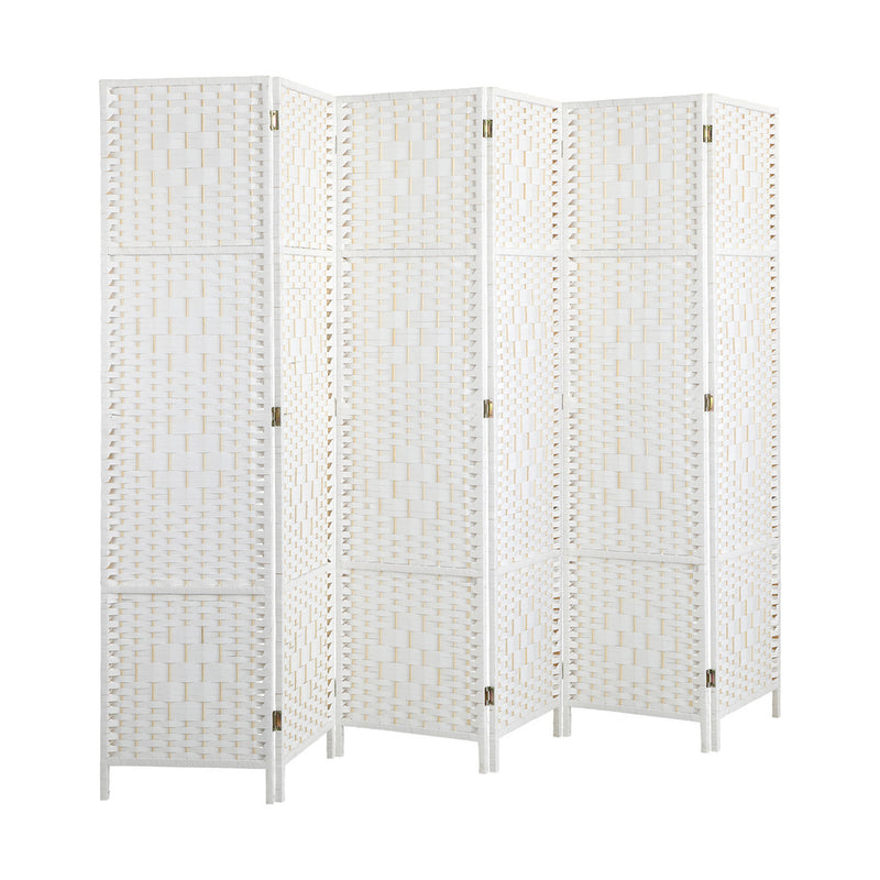Oikiture 6 Panel Room Divider Privacy Screen White
