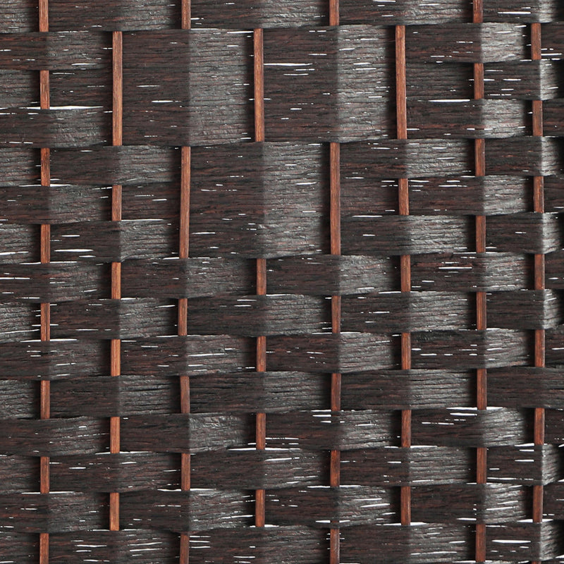 Oikiture 8 Panel Room Divider Privacy Screen Brown