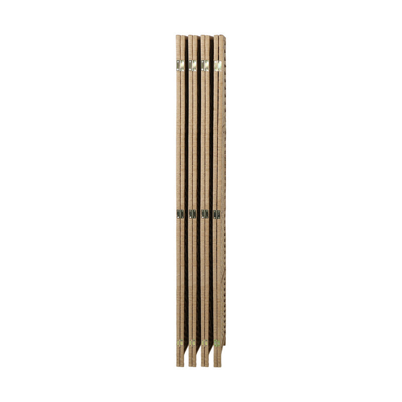 Oikiture 8 Panel Room Divider Privacy Screen Wood