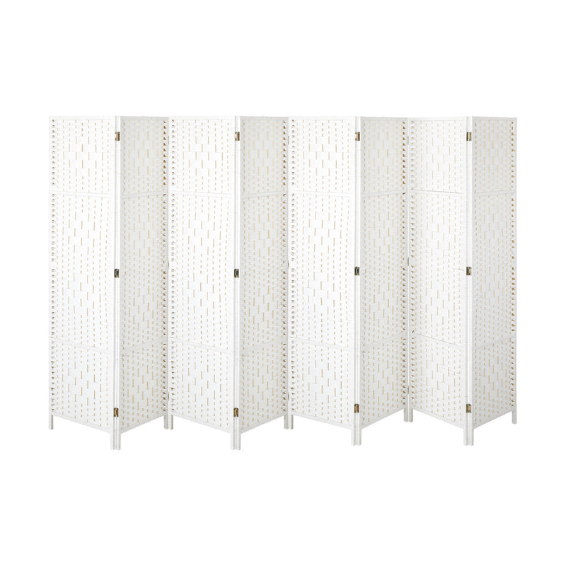 Oikiture 8 Panel Room Divider Privacy Screen White