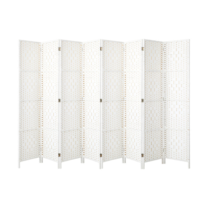 Oikiture 8 Panel Room Divider Privacy Screen White