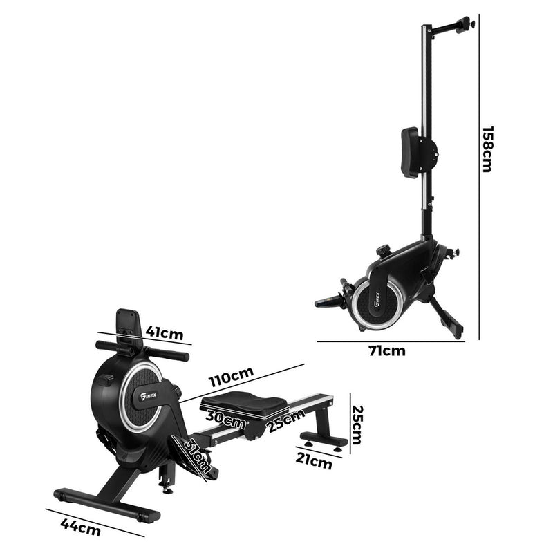 Finex Rowing Machine Magnetic Resistance Aluminium