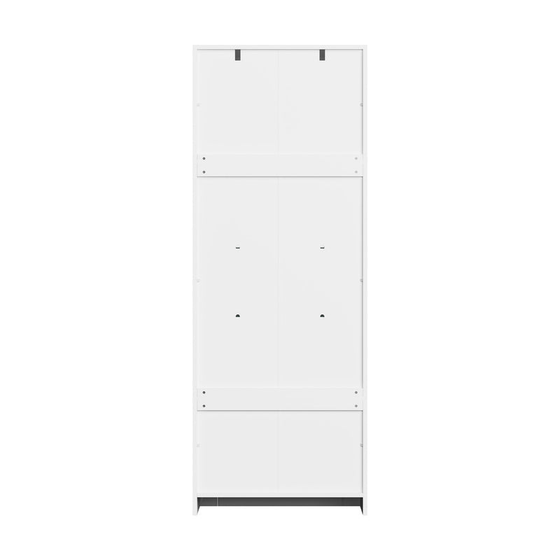 Oikiture Display Cabinet Sideboard Storage Cupboard LED 170cm White