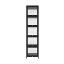 Oikiture Display Cabinet Slim 5-Tier Clear Black