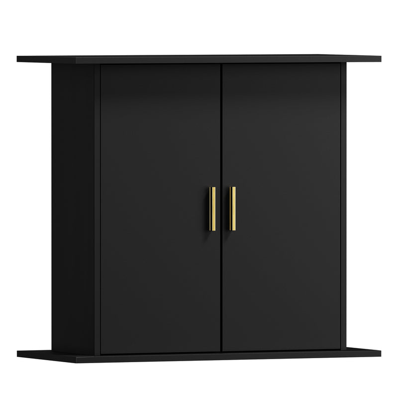 Oikiture Fish Tank Stand Cabinet Sideboard Storage Black