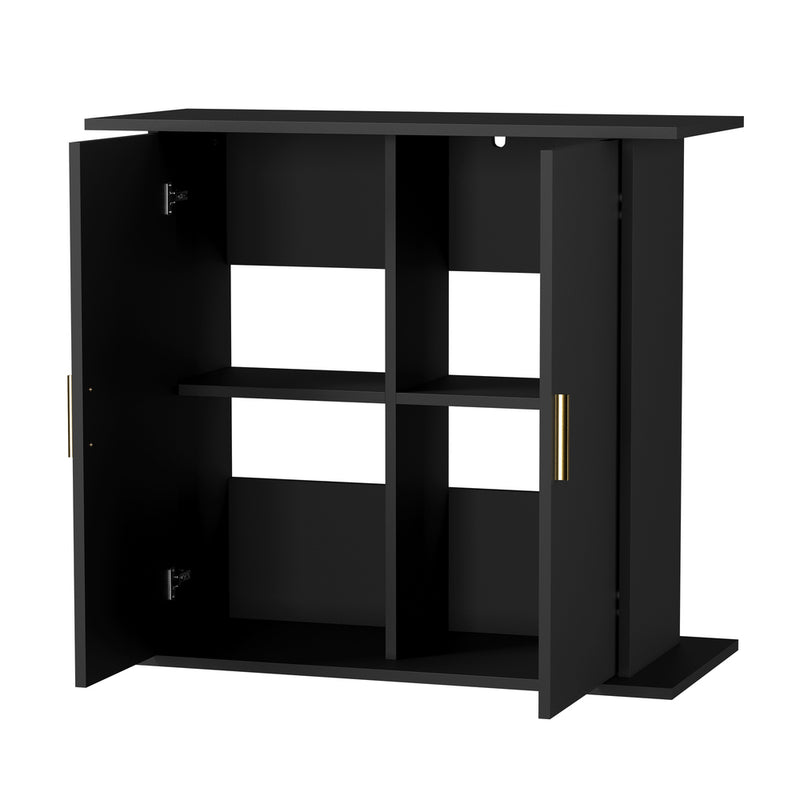Oikiture Fish Tank Stand Cabinet Sideboard Storage Black
