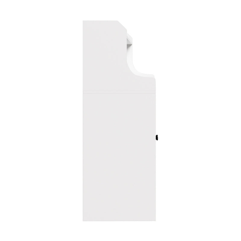 Oikiture Buffet Sideboard Cupboard 2 Doors Hallway Table White
