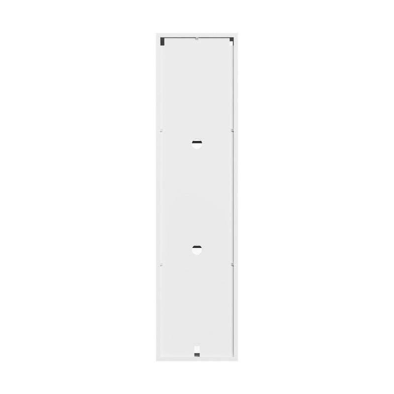 Oikiture Wall Mounted Display Cabinet LED High Gloss Cupboard Whtie