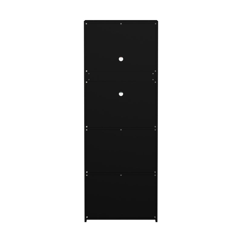 Oikiture Display Cabinet Sideboard High Gloss Cupboard LED Black