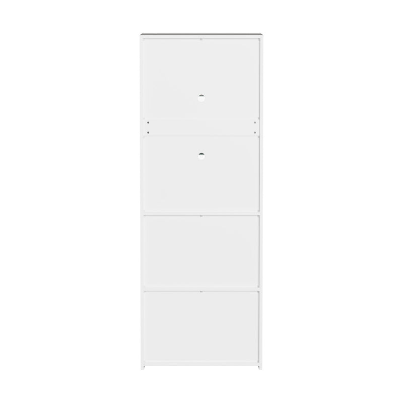 Oikiture Display Cabinet Sideboard High Gloss Cupboard LED White