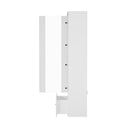 Oikiture Buffet Sideboard LED High Gloss Glass Door White