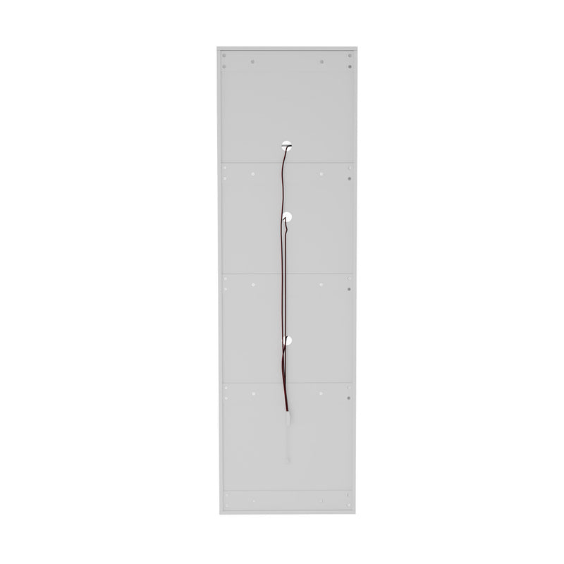 Oikiture Buffet Sideboard LED High Gloss Glass Door White