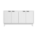 Oikiture Buffet Sideboard Storage Cabinet 4 Doors Cupboard White