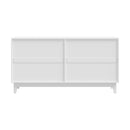 Oikiture Buffet Sideboard Storage Cabinet 4 Doors Cupboard White