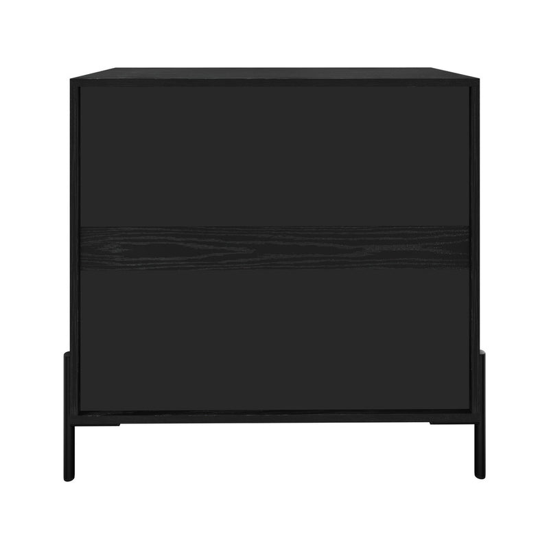 Oikiture 2x Sideboard Storage Cabinet Cupboard 2 Doors Table Walnut