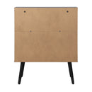 Oikiture Sideboard with Open Shelf and Glass Doors