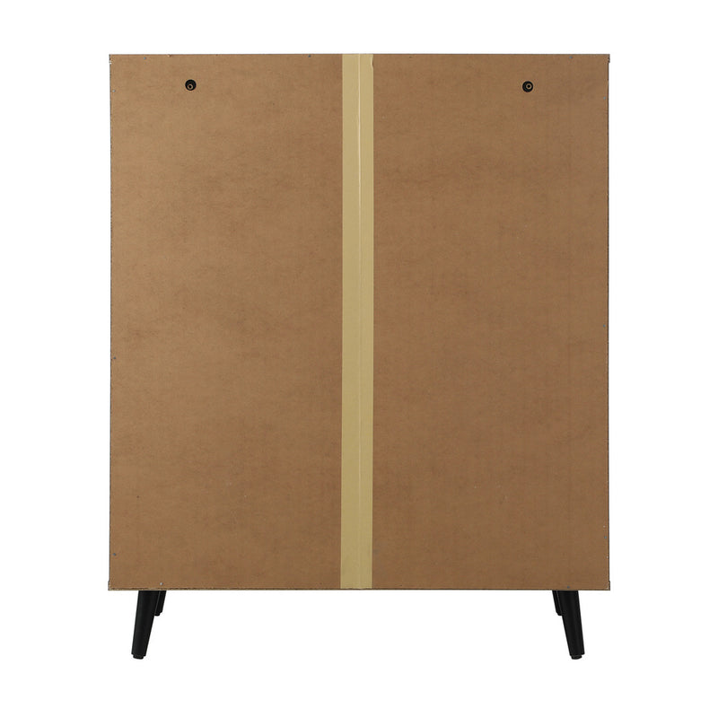 Oikiture Sideboard with Pull Up Drawers and Glass Doors