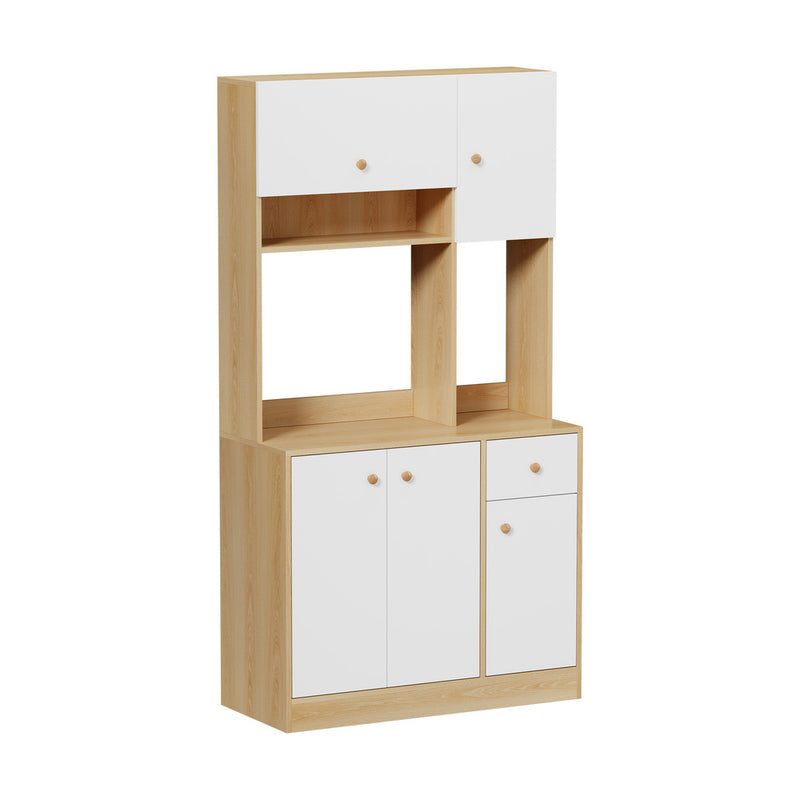 Oikiture Buffet Sideboard Storage Cabinet 3 Drawers Cupboard
