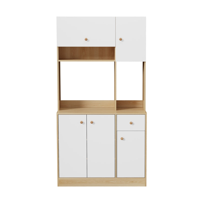 Oikiture Buffet Sideboard Storage Cabinet 3 Drawers Cupboard