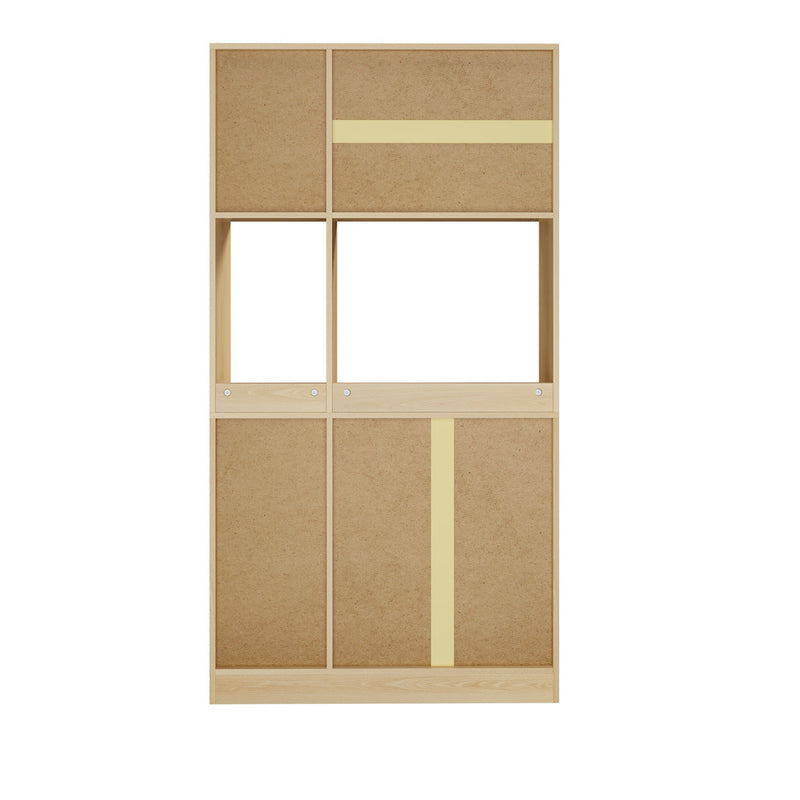 Oikiture Buffet Sideboard Storage Cabinet 3 Drawers Cupboard