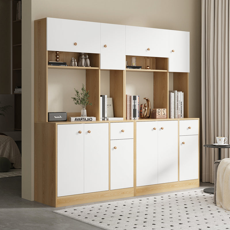 Oikiture Buffet Sideboard Storage Cabinet 3 Drawers Cupboard