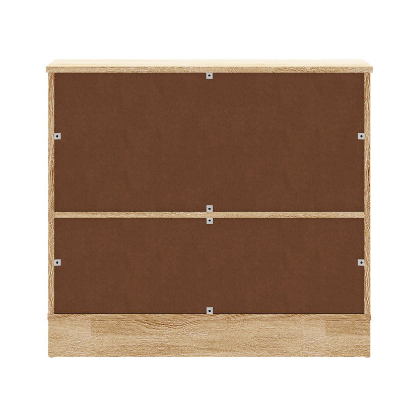 Oikiture 2x Buffet Sideboard Cabinet Storage Cupboard Oak