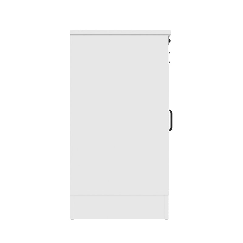 Oikiture Buffet Sideboard Cabinet Pantry Storage Cupboard Sliding Door White