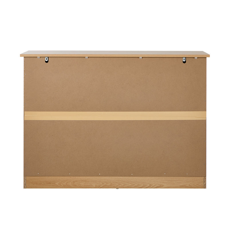 Oikiture Buffet Sideboard Storage Cabinet Hallway Cupboard Natural