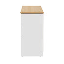 Oikiture Sideboard with 2 Drawers and 2 Cabinet White&Wood