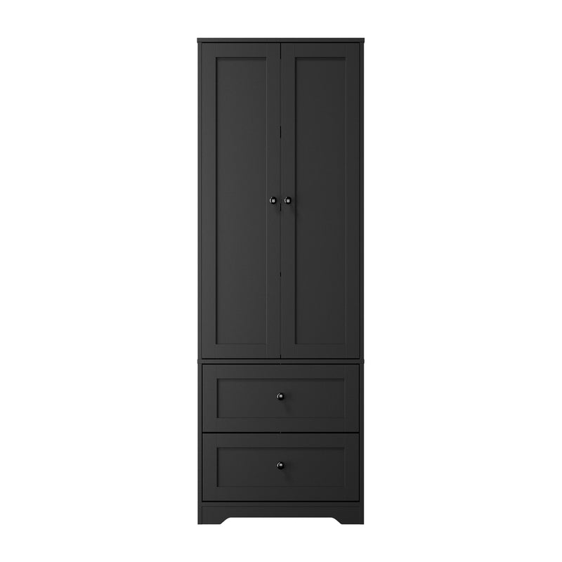 Oikiture Buffet Sideboard Cabinet Kitchen Cupboard Black