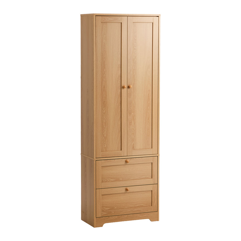 Oikiture Buffet Kitchen Sideboard Cabinet Storage Natural