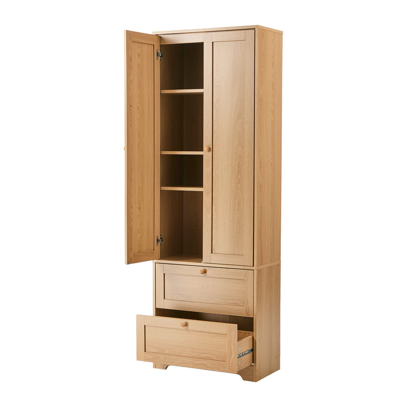 Oikiture Buffet Kitchen Sideboard Cabinet Storage Natural