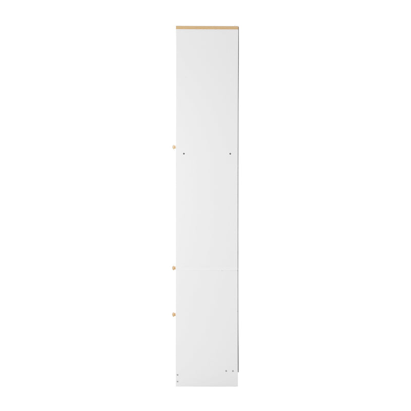 Oikiture Sideboard with Display Shelf and Drawer White