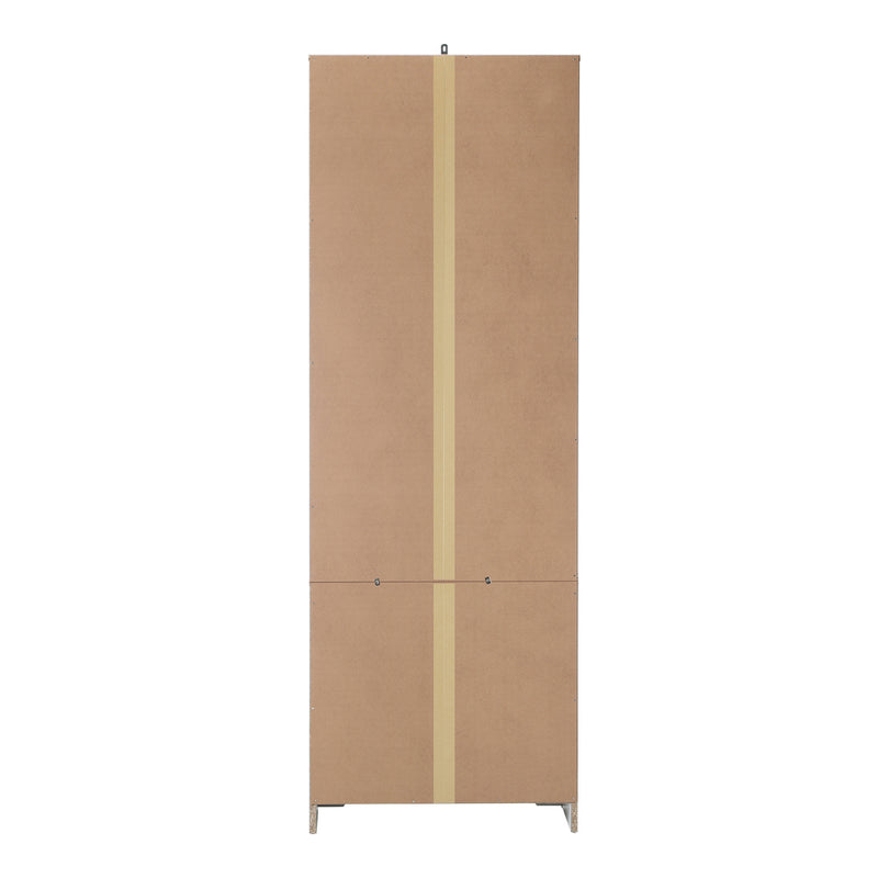 Oikiture Sideboard with Display Shelf and Drawer White