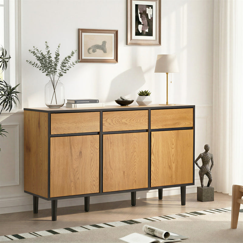 Oikiture Sideboard Storage Cabinet Cupboard Kitchen Hallway Table