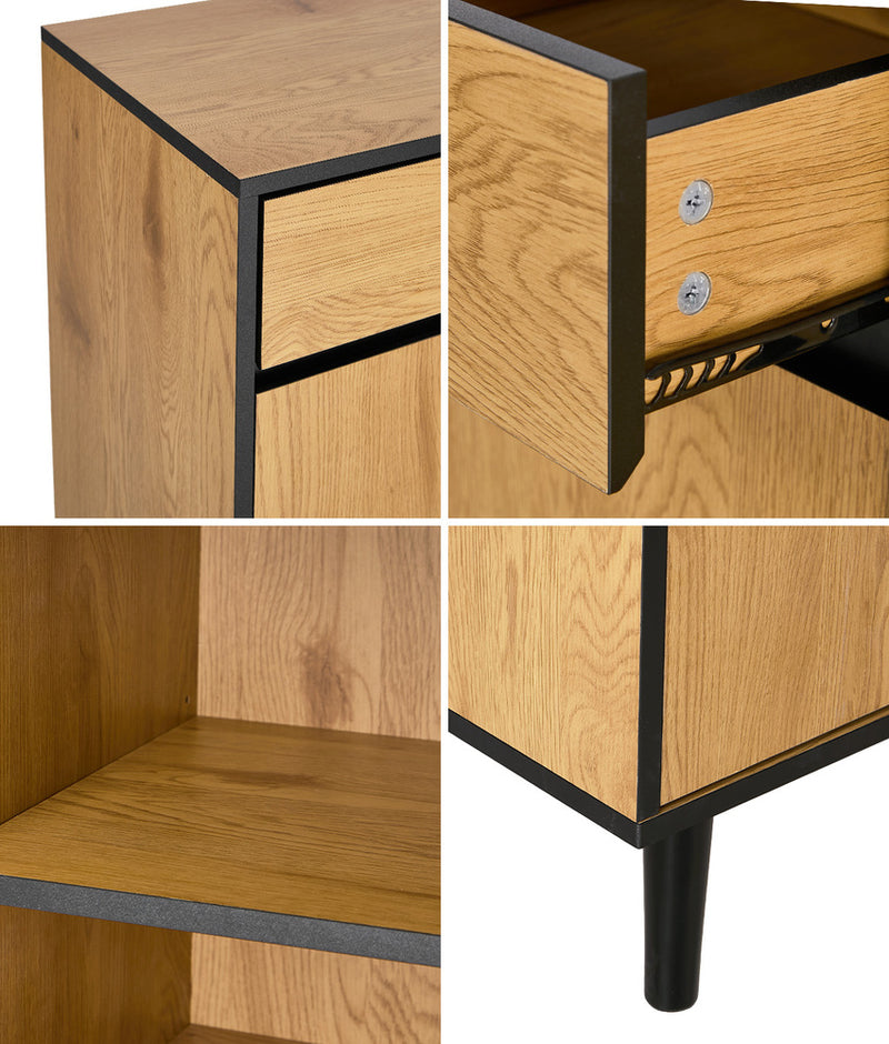 Oikiture Sideboard Storage Cabinet Cupboard Kitchen Hallway Table