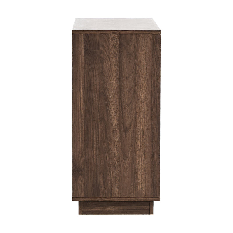 Oikiture Buffet Sideboard Storage Cabinet 2 Door Cupboard Walnut