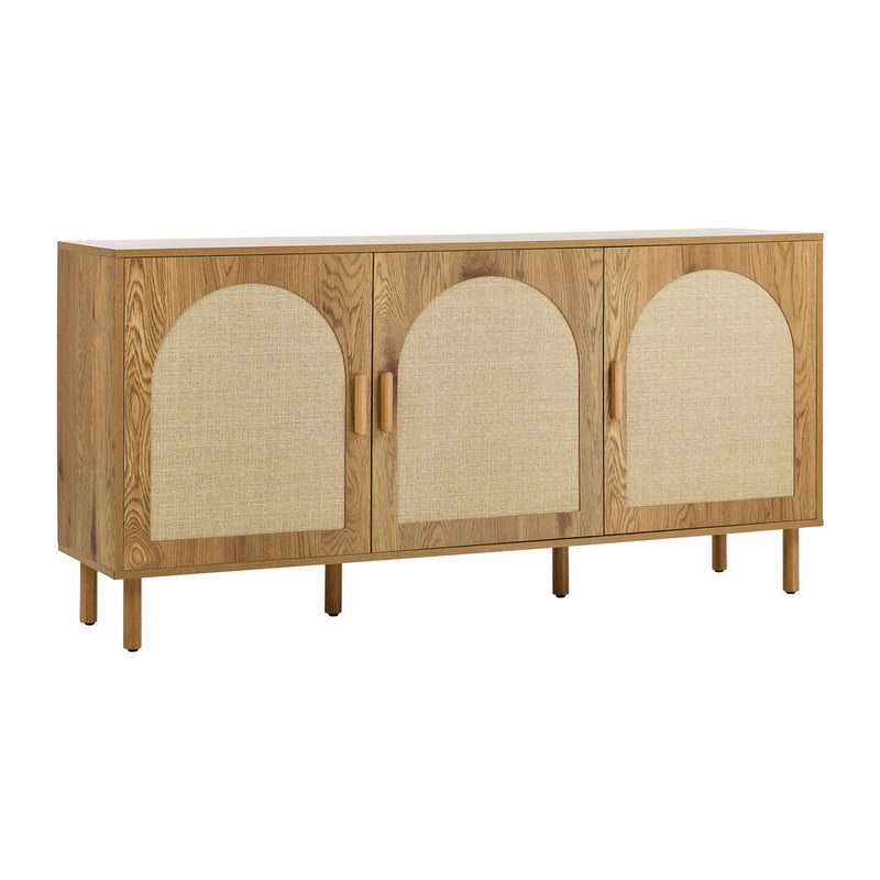 Oikiture Sideboard Storage Cabinet Cupboard Hallway Table Rattan Doors