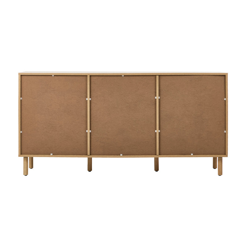 Oikiture Sideboard Storage Cabinet Cupboard Hallway Table Rattan Doors