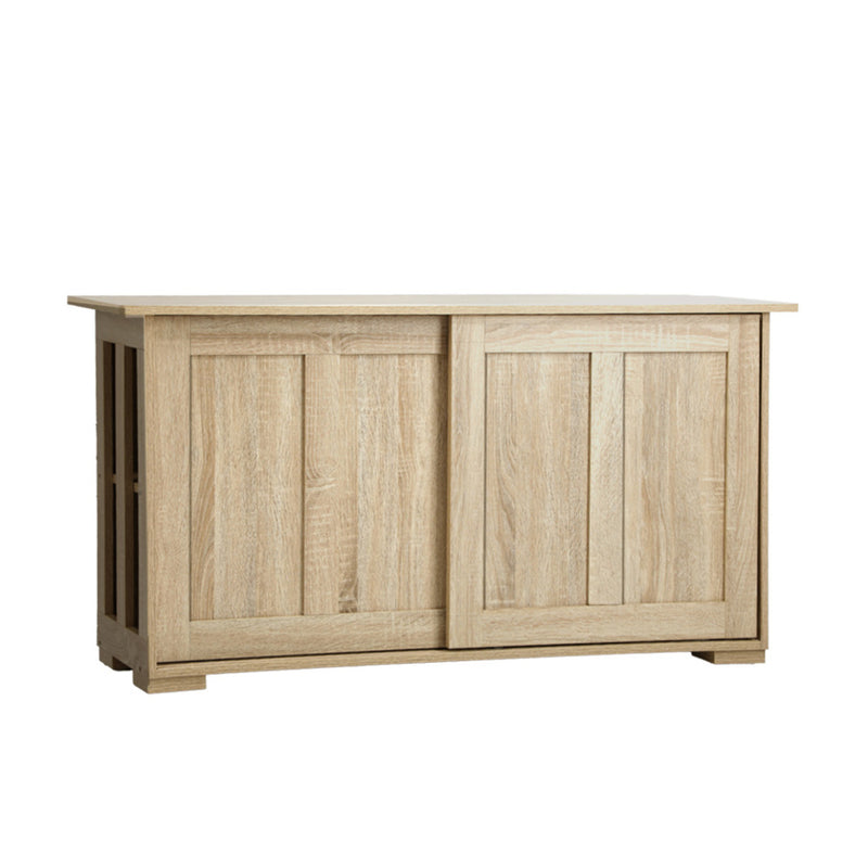 Oikiture Buffet Sideboard Storage Cabinet Kitchen Table Natural