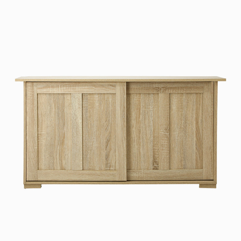 Oikiture Buffet Sideboard Storage Cabinet Kitchen Table Natural