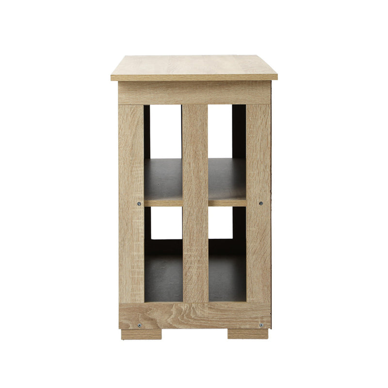 Oikiture Buffet Sideboard Storage Cabinet Kitchen Table Natural