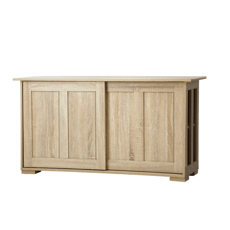 Oikiture Buffet Sideboard Storage Cabinet Kitchen Table Natural