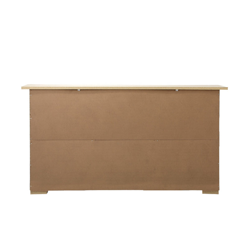 Oikiture Buffet Sideboard Storage Cabinet Kitchen Table Natural