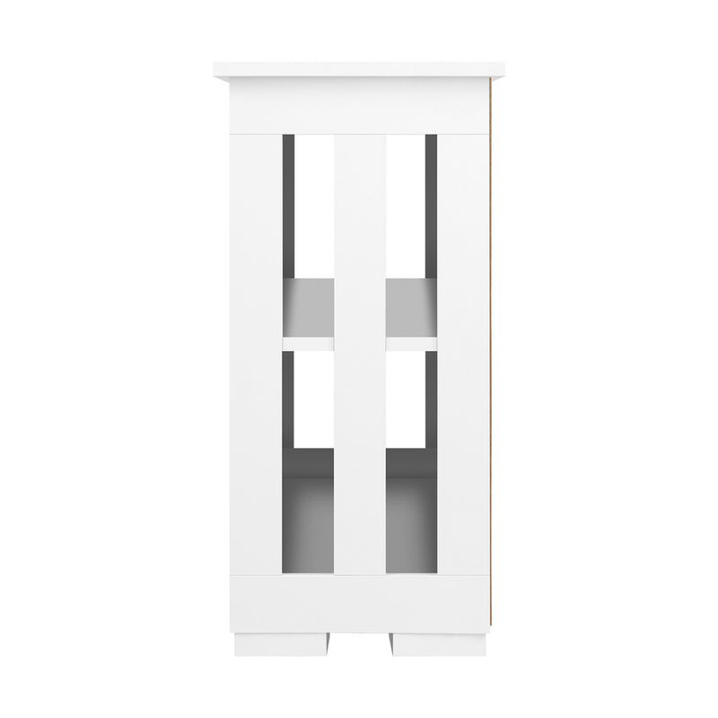 Oikiture Sideboard with Sliding Doors White