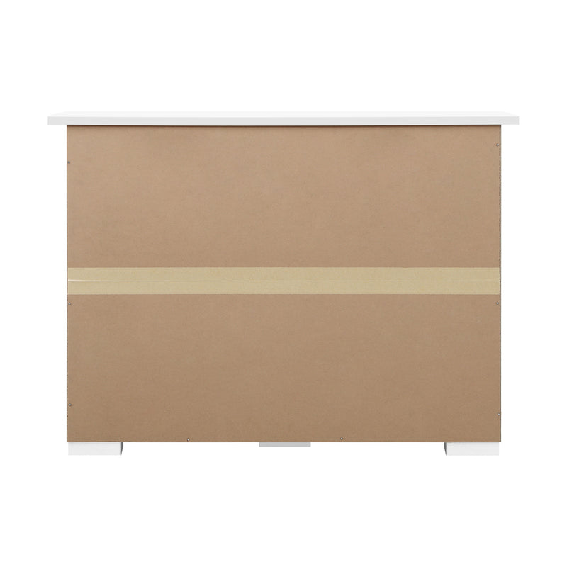 Oikiture Sideboard with Sliding Doors White