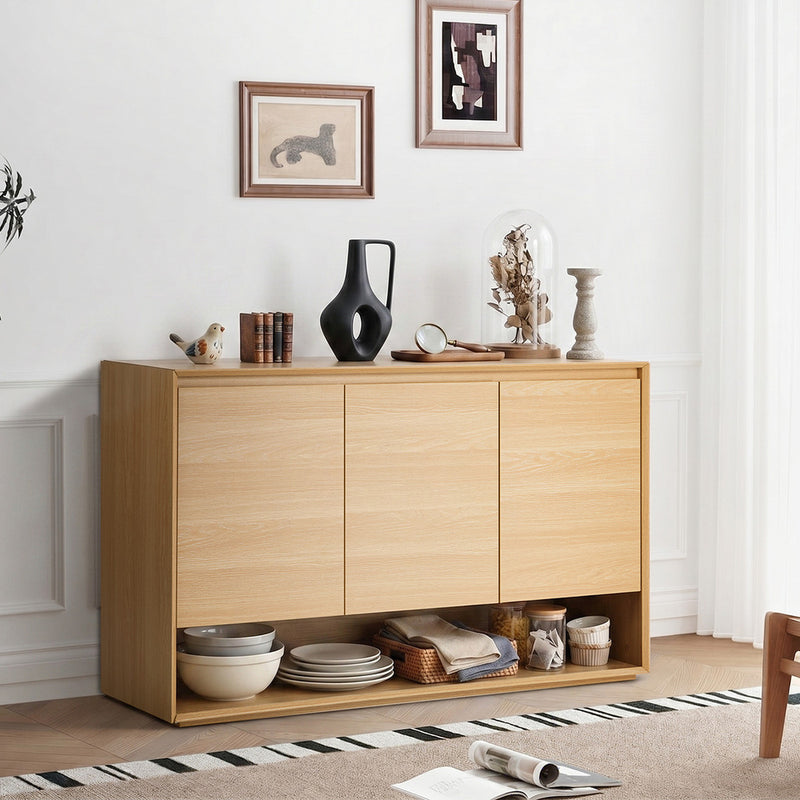 Oikiture Sideboard Storage 3 Doors Cupboard Hallway Table 120cm